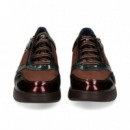 Cordon+cremallera Charol+nobuck Marron  FLUCHOS