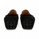 Mocasin Antifaz ante Negro  EMPORIO ARMANI