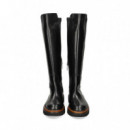 BOTA ALTA PIEL NEGRO