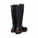 BOTA ALTA PIEL NEGRO