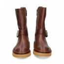 BOTIN HEBILLA PIEL MOKA