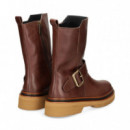 BOTIN HEBILLA PIEL MOKA