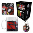Pack Taza con Llavero Jack y Sally Pesadilla Antes de Navidad Disney  PYRAMID