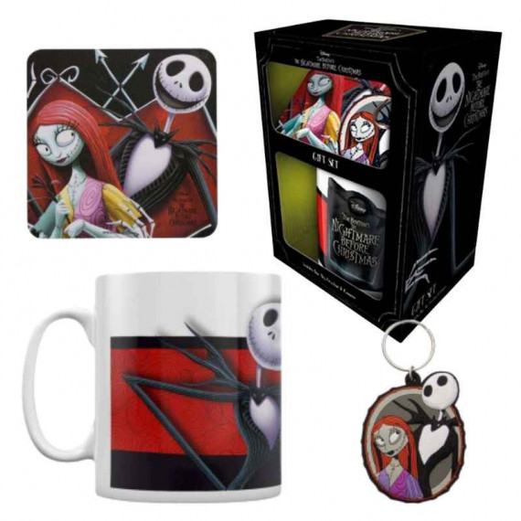 Pack Taza con Llavero Jack y Sally Pesadilla Antes de Navidad Disney  PYRAMID