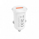 Cargador de Coche Mini CC68 18W Blanco XO