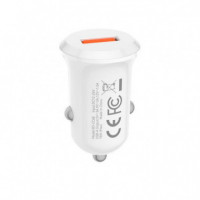 Cargador de Coche Mini CC68 18W Blanco XO