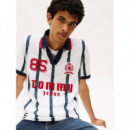 Tjm Reg Sports Polo Ecru Multi  TOMMY JEANS