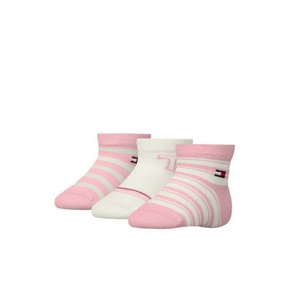 Th Baby Sock 3P Giftbox Stripe Pink  TOMMY HILFIGER