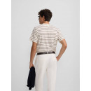 Camiseta Raya Fina Burdeos Crema  SILBON