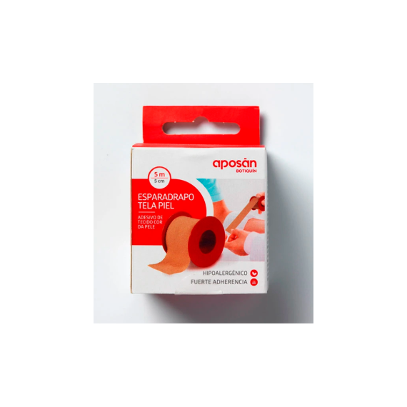 Esparadrapo APOSAN Tela 1 Unidad 5 M X 5 Cm Colo
