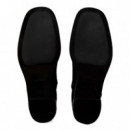 Botines de Piel con Puntera Cuadrada y Cremallera  CALVIN KLEIN