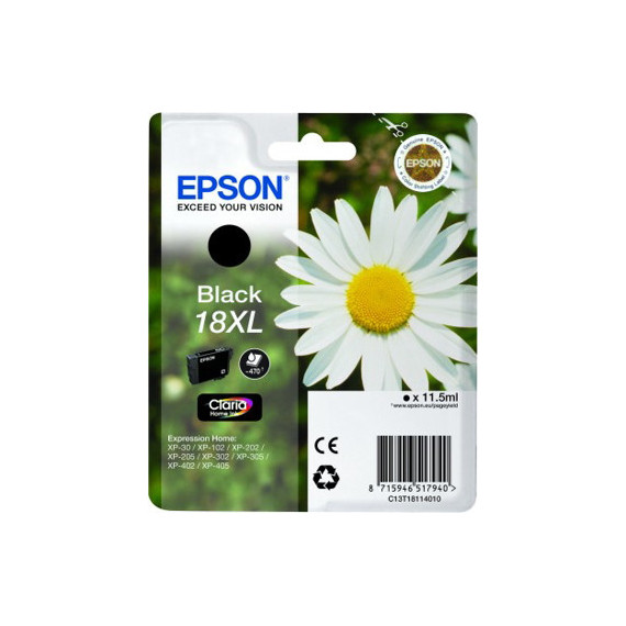 EPSON Cartucho Tinta T1811 Negro Nº 18XL