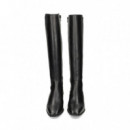 Bota Licra Piel+piel Negro  UNISA