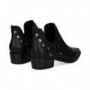Botin Tachas Piel Negro  SEBAGO