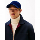 Th Flag 6 Panel Cord Cap Preppy Navy  TOMMY HILFIGER