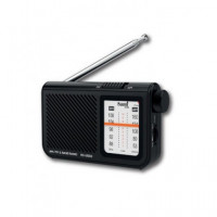 Sami Radio Analogica AM/FM RS-12210 Negra Entrada Auricular, A Pilas