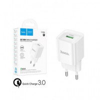 HOCO Adaptador Corriente 18W USB Blanco C145A Mini