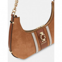 Mini Bolso Al Hombro Erenia de Piel Auténtica de GUESS