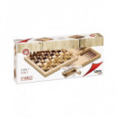 CAYRO Juego 3 en 1 Plegable Ajedrez/damas/backgammon 648