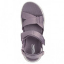 SKECHERS Go Walk Arch Fit Sandal Lavender