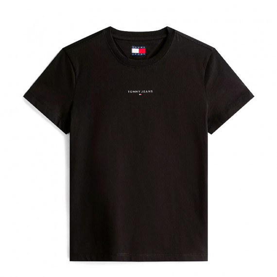 Camiseta de Cuello Redondo con Logo Lineal  TOMMY HILFIGER
