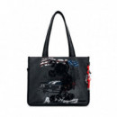 Bolso Shopper Denim Mickey Mediano  DESIGUAL