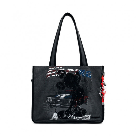 Bolso Shopper Denim Mickey Mediano  DESIGUAL