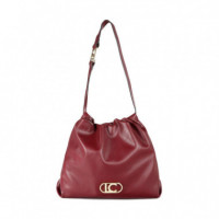 Bolso Shopper Efecto Piel con Logo Lc Ovalado  LOLA CASADEMUNT