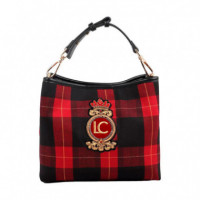 Bolsito Tejido Cuadros Parche Escudo  LOLA CASADEMUNT