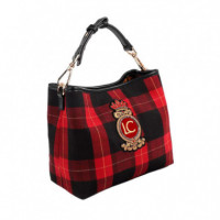 Bolsito Tejido Cuadros Parche Escudo  LOLA CASADEMUNT