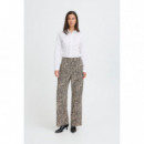 Pantalones ICHI Kate Print Graphic Animal