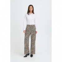 Pantalones ICHI Kate Print Graphic Animal