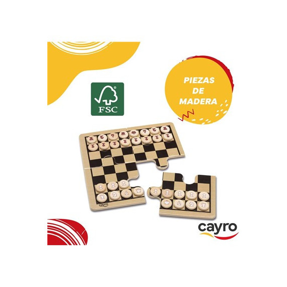 CAYRO Juego Ajedrez/damas Caja Metalica 119