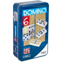 CAYRO Juego Domino con Fichas de Colores en Caja Metalica 246