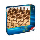 CAYRO Juego Ajedrez/ Damas en Caja Metalica 751