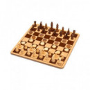 CAYRO Juego Ajedrez/ Damas en Caja Metalica 751