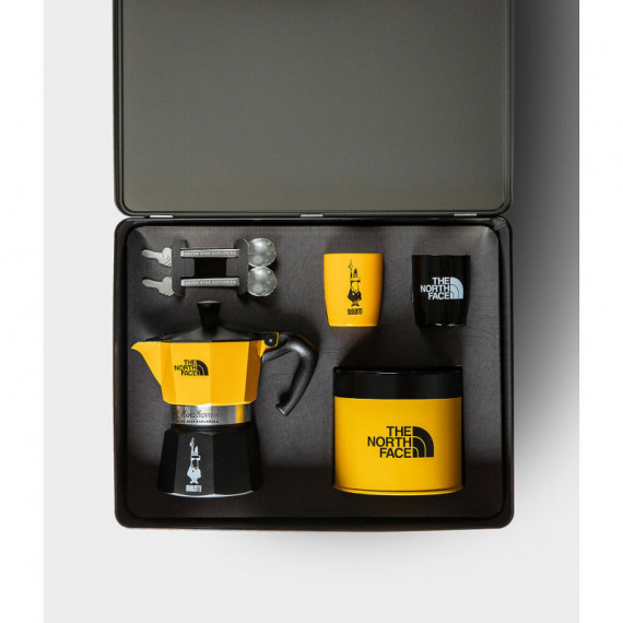 Set Cafetera 3 Tazas Bialetti+lata CAFÉ+2 TAZAS+2 Cucharas North Face  BIALETTI