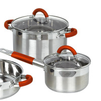 Bateria de Cocina Inox Serie Blanca LARRYHOUSE 8 Pcs