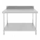 Mesa de Trabajo Inoxidable con Zocalo LARRYHOUSE 150X70X85 Cm