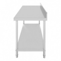 Mesa de Trabajo Inoxidable con Zocalo LARRYHOUSE 180X70X85 Cm