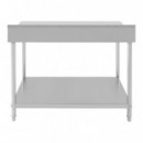 Mesa de Trabajo Inoxidable con Zocalo LARRYHOUSE 180X70X85 Cm