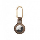 GUESS Funda Llavero Mosqueton para Localizador Airtag Marron  Script