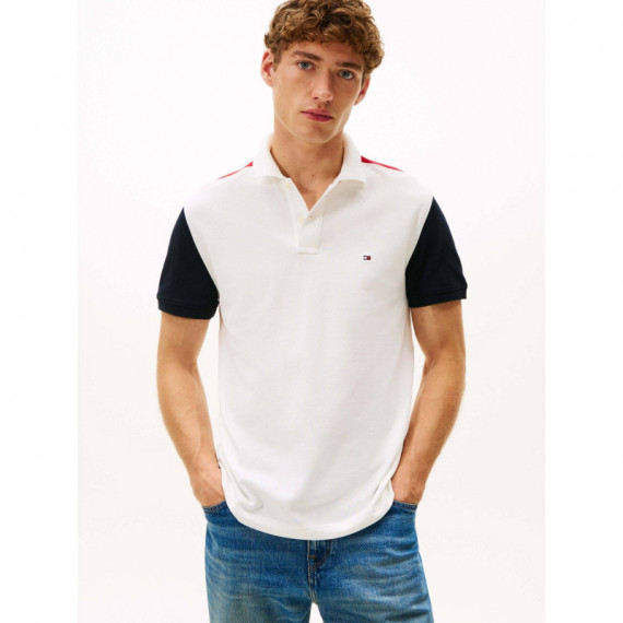Rwb Blocking Reg Polo Ecru  TOMMY HILFIGER