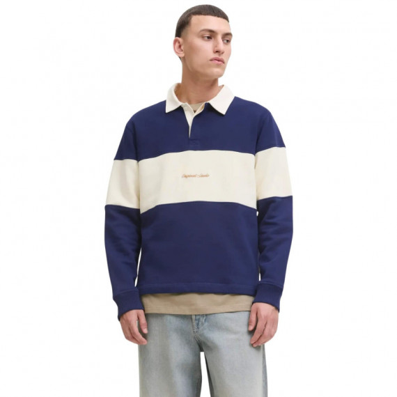 12283501OCEAN Cavern Polos JACK AND JONES Hombre Jornorrebro Blocking Sweat Polo
