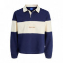 12283501OCEAN Cavern Polos JACK AND JONES Hombre Jornorrebro Blocking Sweat Polo