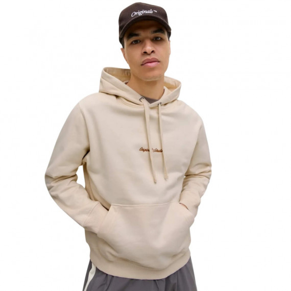 12282861ANTIQUE White Sudaderas JACK AND JONES Hombre Jornorrebro Emb Sweat Hood Noos