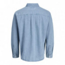 12282775MEDIUM Blue Denim Camisas JACK AND JONES Hombre Jornorrebro Denim Shirt Ls Sn