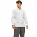 12227385WHITE Camisas JACK AND JONES Hombre Jprblaparker Shirt L/s Noos
