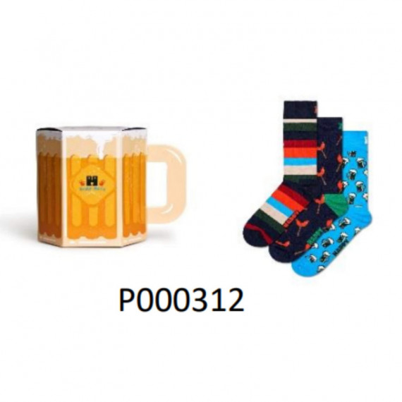 P000312 Calcetines HAPPY SOCKS Hombre 3-PACK Wurst And Beer Socks Gift Set