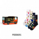 P000691 Calcetines HAPPY SOCKS Hombre 4-PACK Food And Truck Socks Gift Set